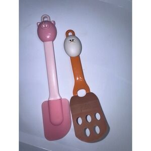 Joie MSC Kitchen Utensil Set Pig‎ Silicone Spatula and Egg Slotted Turner 2pc